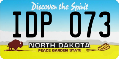 ND license plate IDP073