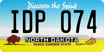 ND license plate IDP074