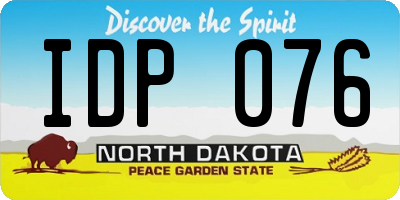 ND license plate IDP076