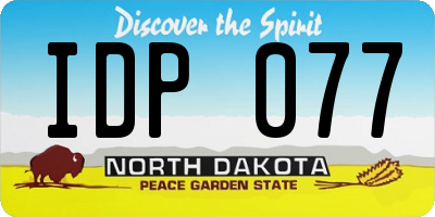 ND license plate IDP077
