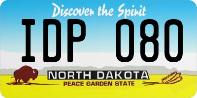 ND license plate IDP080