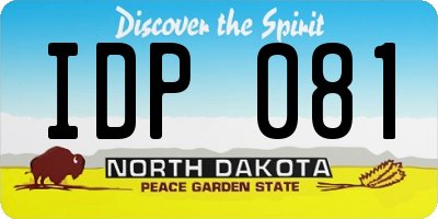 ND license plate IDP081