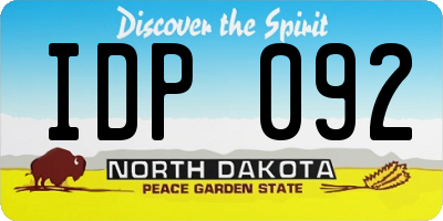 ND license plate IDP092