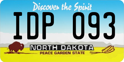 ND license plate IDP093