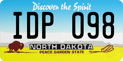 ND license plate IDP098