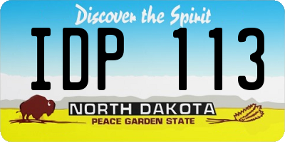 ND license plate IDP113