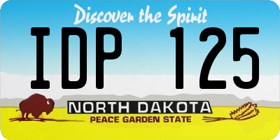 ND license plate IDP125