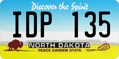 ND license plate IDP135