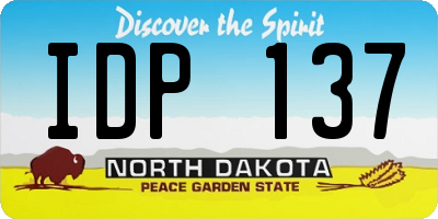ND license plate IDP137