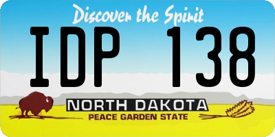 ND license plate IDP138