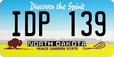 ND license plate IDP139
