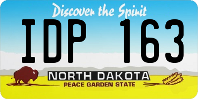 ND license plate IDP163