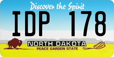 ND license plate IDP178