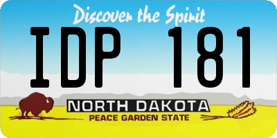 ND license plate IDP181
