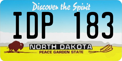 ND license plate IDP183