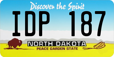 ND license plate IDP187