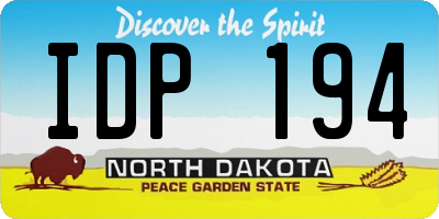 ND license plate IDP194