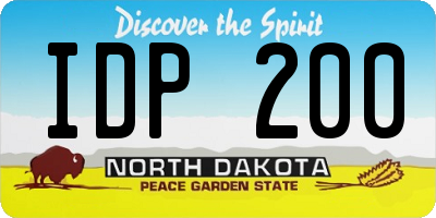ND license plate IDP200