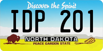 ND license plate IDP201