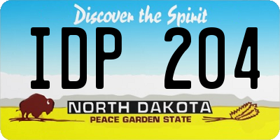 ND license plate IDP204