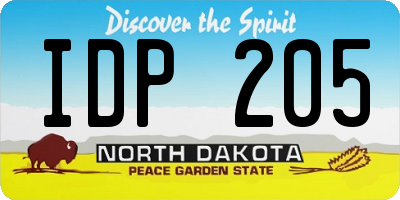 ND license plate IDP205