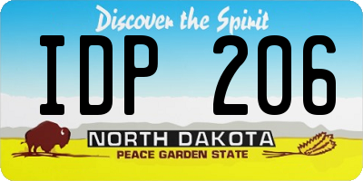 ND license plate IDP206