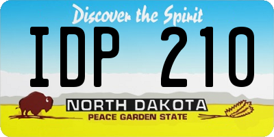 ND license plate IDP210