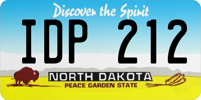 ND license plate IDP212