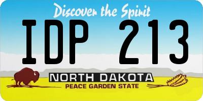 ND license plate IDP213