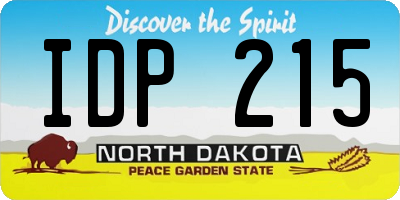 ND license plate IDP215