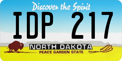 ND license plate IDP217