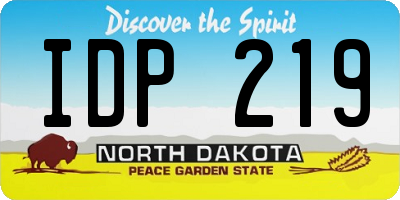 ND license plate IDP219