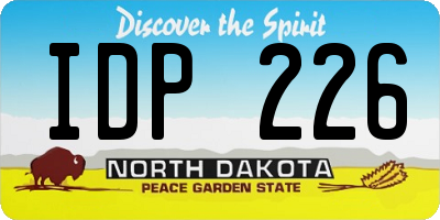 ND license plate IDP226