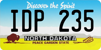 ND license plate IDP235