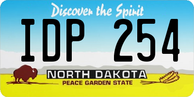 ND license plate IDP254