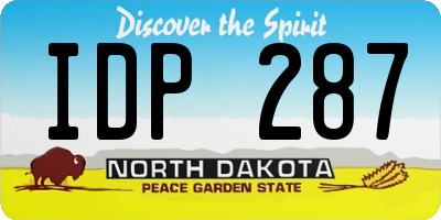 ND license plate IDP287
