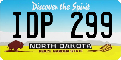 ND license plate IDP299