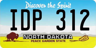 ND license plate IDP312