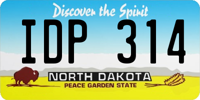 ND license plate IDP314