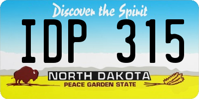 ND license plate IDP315