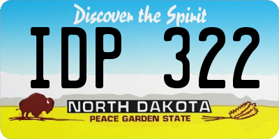 ND license plate IDP322