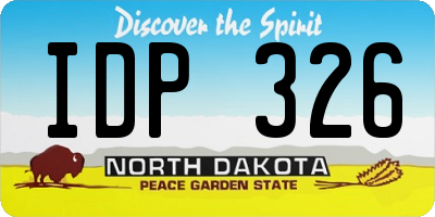 ND license plate IDP326