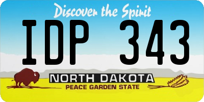 ND license plate IDP343
