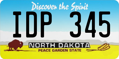 ND license plate IDP345