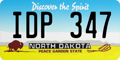 ND license plate IDP347