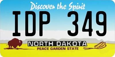 ND license plate IDP349