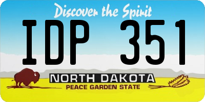 ND license plate IDP351