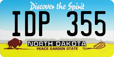ND license plate IDP355