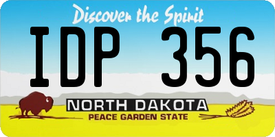 ND license plate IDP356