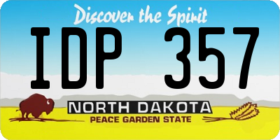 ND license plate IDP357